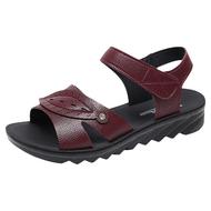 夏季新款妈妈凉鞋女士坡跟凉拖鞋