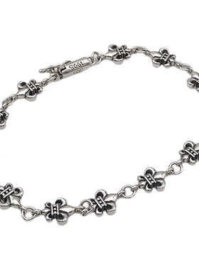 纯银手链童军花男女欧美时尚潮饰