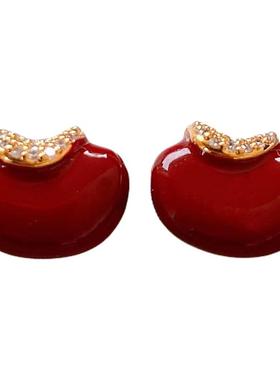 相思红豆珍珠吊坠项链轻奢高级感