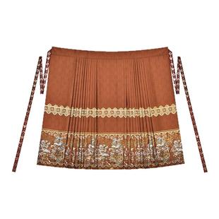 无贰集【狮狮如意】 红色拜年刺绣补服马面裙对交穿新年明制汉服