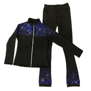 冰翼雪狮秋冬新款花样滑冰女童训练服 女士滑冰套装 四季绒溜冰厚