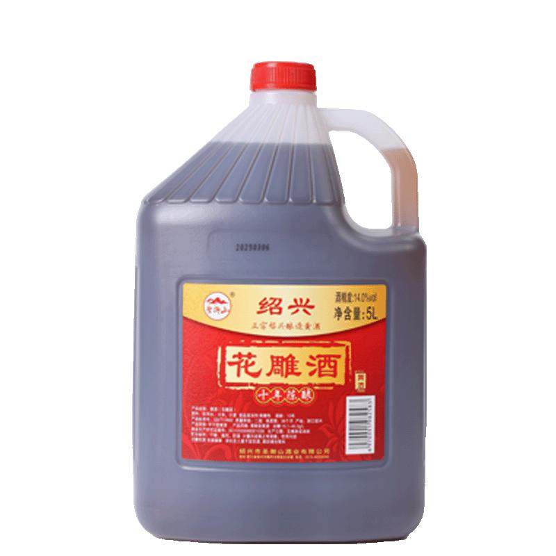 正宗绍兴花雕酒黄酒十年陈酿官方旗舰店粮食酿造自饮家用5L桶装