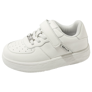 百丽童鞋女童时尚板鞋春秋儿童校园小白鞋男童休闲学生返校运动鞋