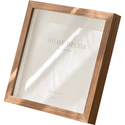 洗照片玻璃立体中空木质相框摆台