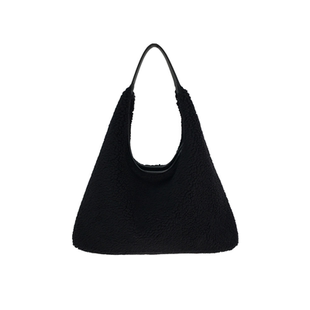 小脏柜 小众设计秋冬仿羊羔毛包包手提腋下毛毛包时尚手拎三角包