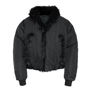 JCAESAR FUR BOMBER 尼龙毛领廓形棉服 3M新雪丽棉 毛领门襟 插肩