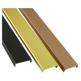 橱柜门12-36砂封边条木板铝合金免漆板包边收口银色U形博蒙黑色砂