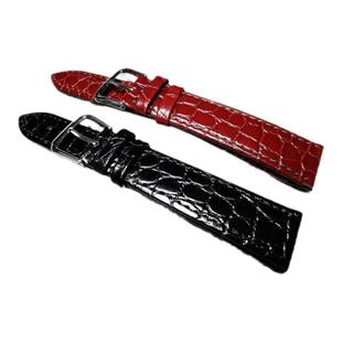 手表表带真皮牛皮12mm13mm14mm16mm18mm20mm亮面薄款柔软表带针扣