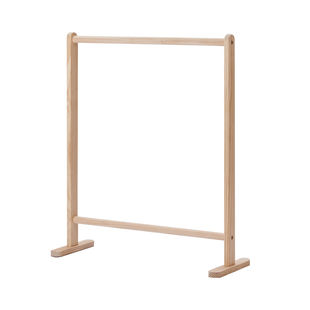 儿童实木衣帽架落地卧室床边单杆立式挂衣架简易可折叠晾晒衣架子