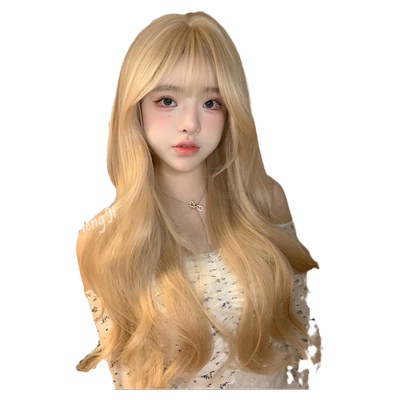 哼唧哑光高温丝自然齐刘海