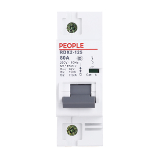 m人民电器两相空气开关2p家用空开RDB5-63小型断路器63a保护器