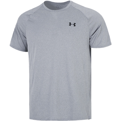 UA安德玛官方灰色短袖男秋季新款透气运动服宽松半袖T恤1326413