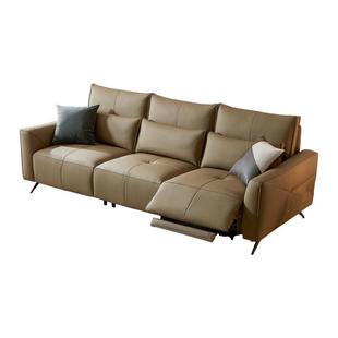 顾家家居0靠墙意式轻奢真皮沙发电动功能大黑牛沙发客厅家具6135