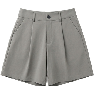 【含莱赛尔】DKNY JEANS唐可娜儿26夏季新款休闲短裤女压褶西装裤