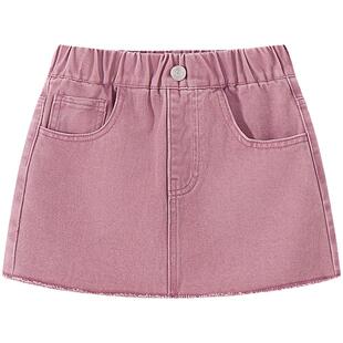 植木女童裙子2026春秋新款中大童牛仔半身裙儿童A字半身裙童装