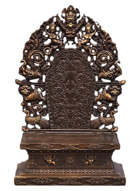 藏式尼泊尔纯铜精雕佛像底座摆件