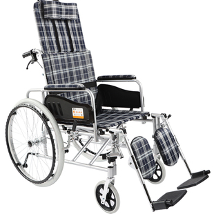 佛山澳利安高靠背轮椅老人可躺式多功能残疾人医用折叠便携代步车