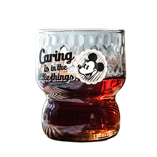 日本进口Aderia石冢硝子玻璃杯子迪士尼卡通奶昔果汁甜品水杯饮料