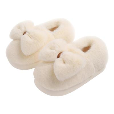 高级感加绒包跟蝴蝶结棉拖鞋