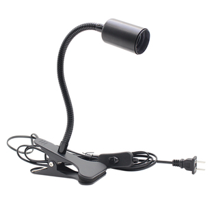 E27螺口加厚万向灯头夹子灯座床头灯台灯架植物补光灯带插头开关