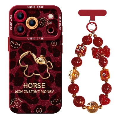 【豹纹镂空小马】硅胶软壳