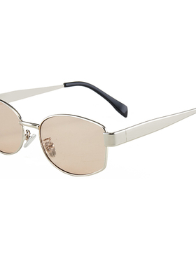 港风复古小方框太阳镜女显脸小高级感秋冬素颜茶色墨镜防紫外线男