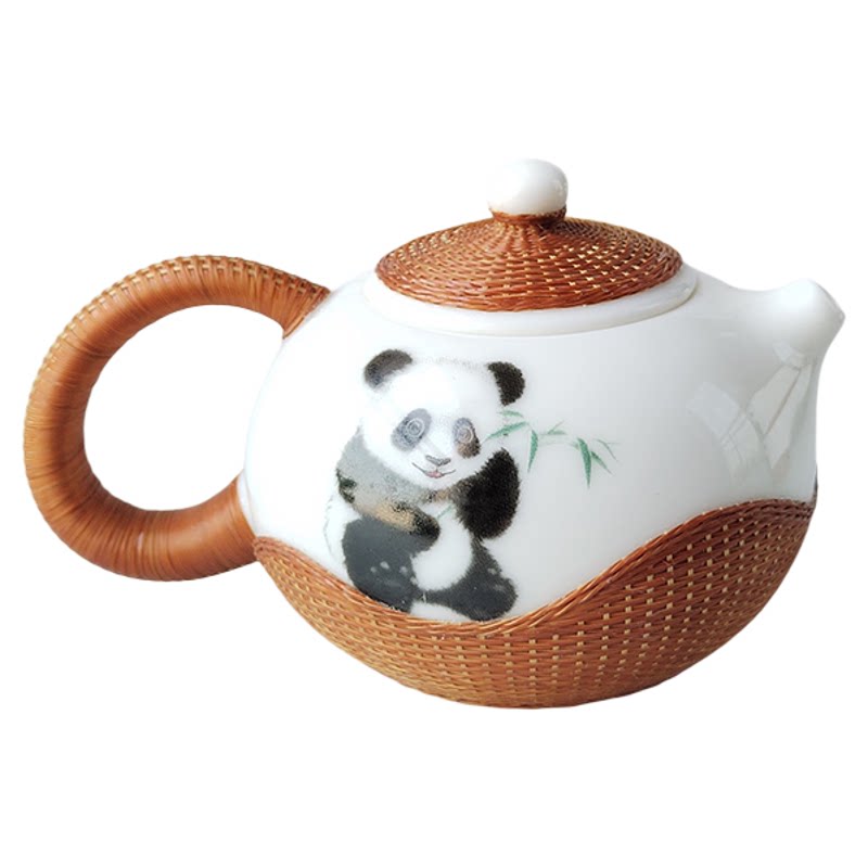 非遗手工竹编茶具套装