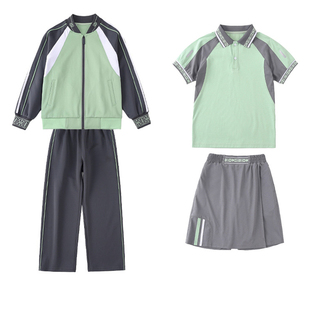 江西省赣州市统一校服款式新款小学生初中高中生春秋外套长裤短裙