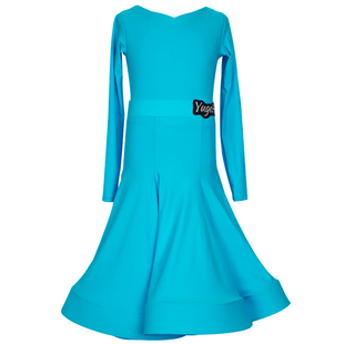 语歌菲儿童拉丁舞比赛服长袖黑池专业新款标准规定服女童标准赛服