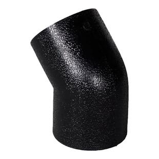 全新料黑色PE自来水管热熔配件承插式45度弯头DN20四分到110接头