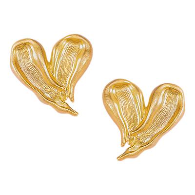 摩邦珠宝恋爱笔触水墨爱心耳环