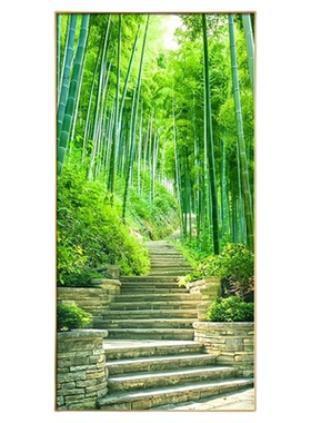 节节高升玄关装饰画灯画走廊过道