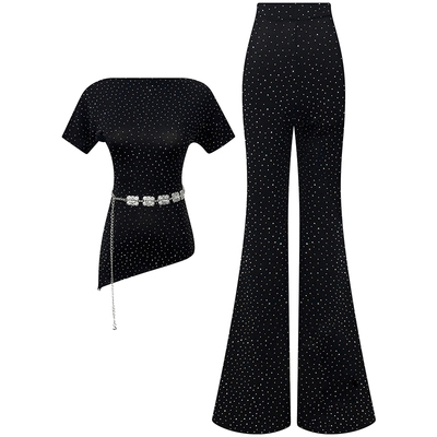 御姐范时尚轻奢两件套套装女