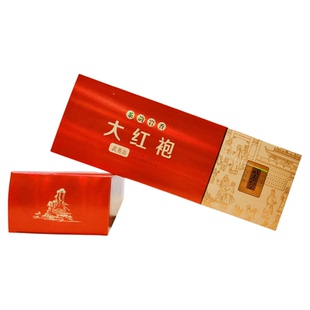 茶韵大红袍茶叶烟条包装礼盒 磨砂光柱岩香条形小泡礼品盒 空纸盒