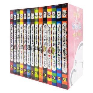 小屁孩日记全套英文原版 美版 Diary of a Wimpy Kid 14册 桥梁章节书 英语漫画课外读物 搭小鬼头日记 罗利杰斐逊历险记