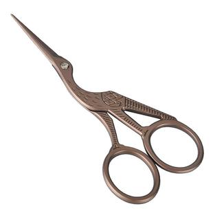 飞宝不锈钢鹦鹉鸟嘴仙鹤形茶剪手工创意十字绣花高档复古茶叶剪刀