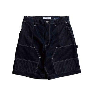 FDMTL 26SS DOUBLE KNEE SHORTS复古拼接宽松休闲丹宁牛仔短裤
