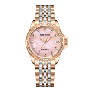 瑞夫泰格手表女轻奢气质简约女表十大名牌防水钢带女士手表机械表
