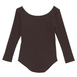 小众简约基础junna蝴蝶结露背纯色百搭etre Tokyo套头针织上衣