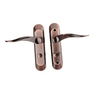 卫生间门锁斜面通用型厕所卫浴门把手锌合金弧面小斜洗手间门把锁