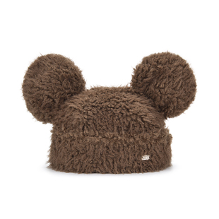 Sei Carina Y熊耳朵毛绒帽女秋冬新款小众时尚可爱保暖帽子显脸小