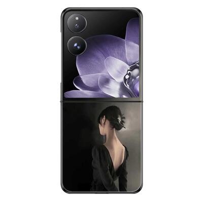 适用小米MIXFlip手机壳折叠屏MIX Flip2代新款防摔保护套女孩背影创意网红个性时尚简约高级感轻奢硬壳女款潮