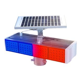 太阳能爆闪灯回转灯交通铝壳警示灯道路施工路障灯LED红蓝葵花灯