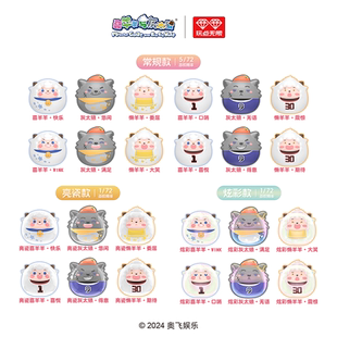 玩点无限喜羊羊与灰太狼动漫正版盲盒盲袋迷你萌粒可爱手办礼物女