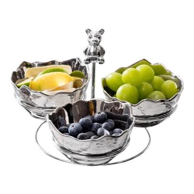 U Mi LIVING · 柏斯|果盘客厅茶几多层水果盘轻奢摆放糖果零食盘
