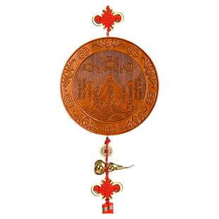 桃木山海镇八卦木雕雕刻挂件家居房屋室外室内装饰品摆件挂饰图