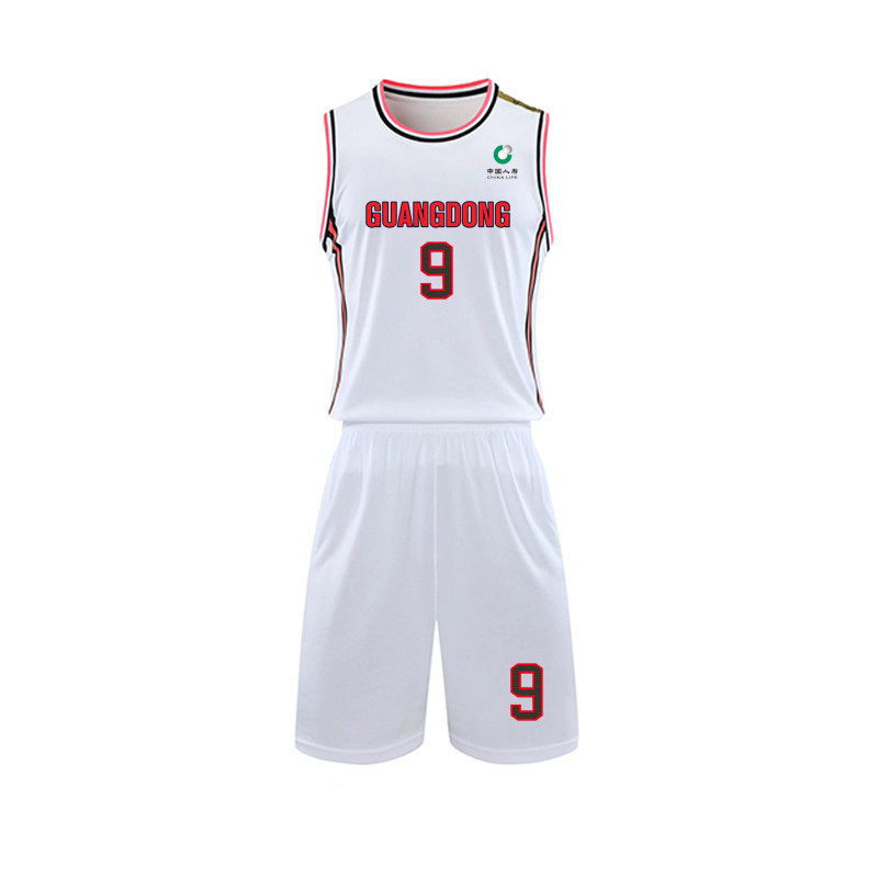cba复古风广东套装篮球服定制