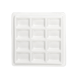 史明克周边陶瓷调色盘带盖12格水彩水粉水粉颜料碟笔搁笔架马克杯