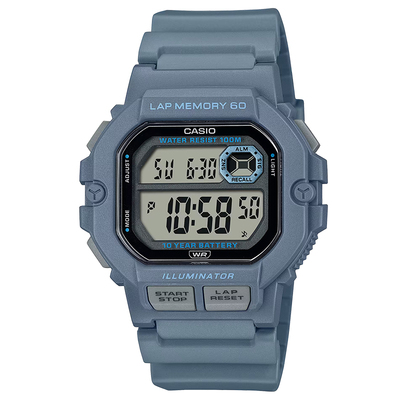 卡西欧小方块手表男款官方正品运动防水时尚简约学生电子表WS1400