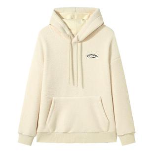 拓路者秋冬加绒卫衣连帽套头摇粒绒外套仿羊羔绒保暖颗粒绒抓绒衣